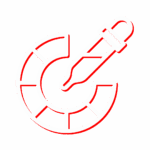 graphic of computer color matching logo
